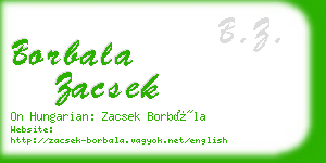 borbala zacsek business card